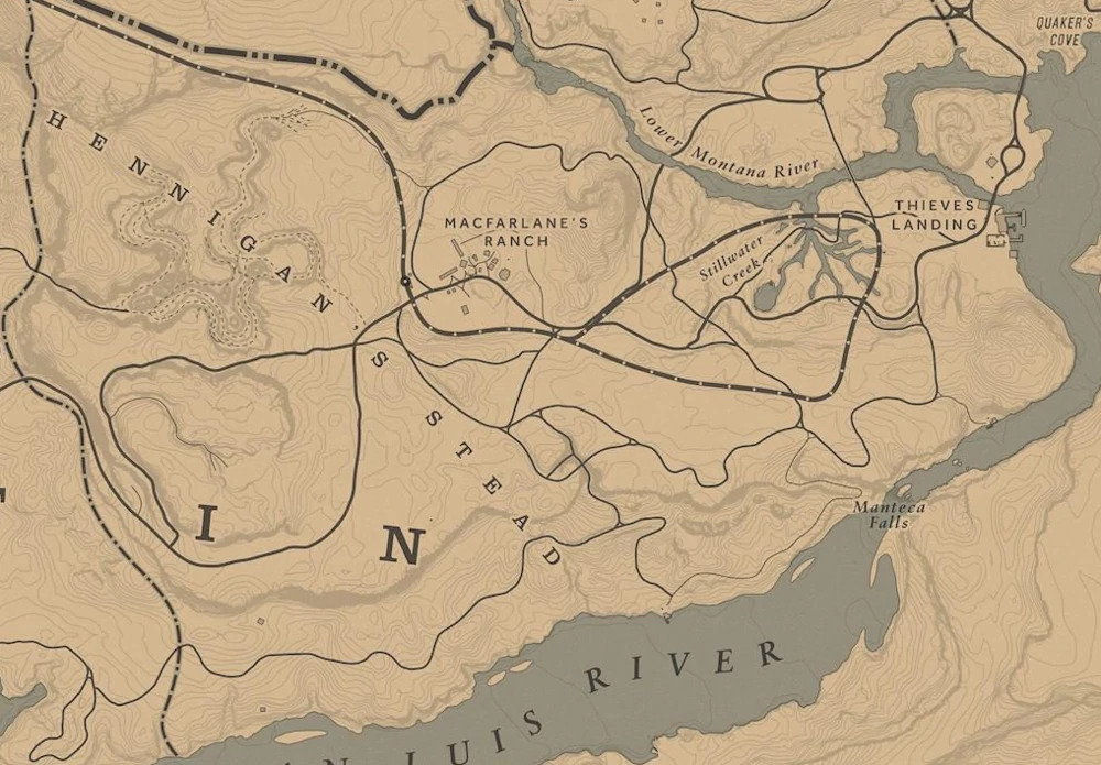 Hennigan's Stead North Treasure Map